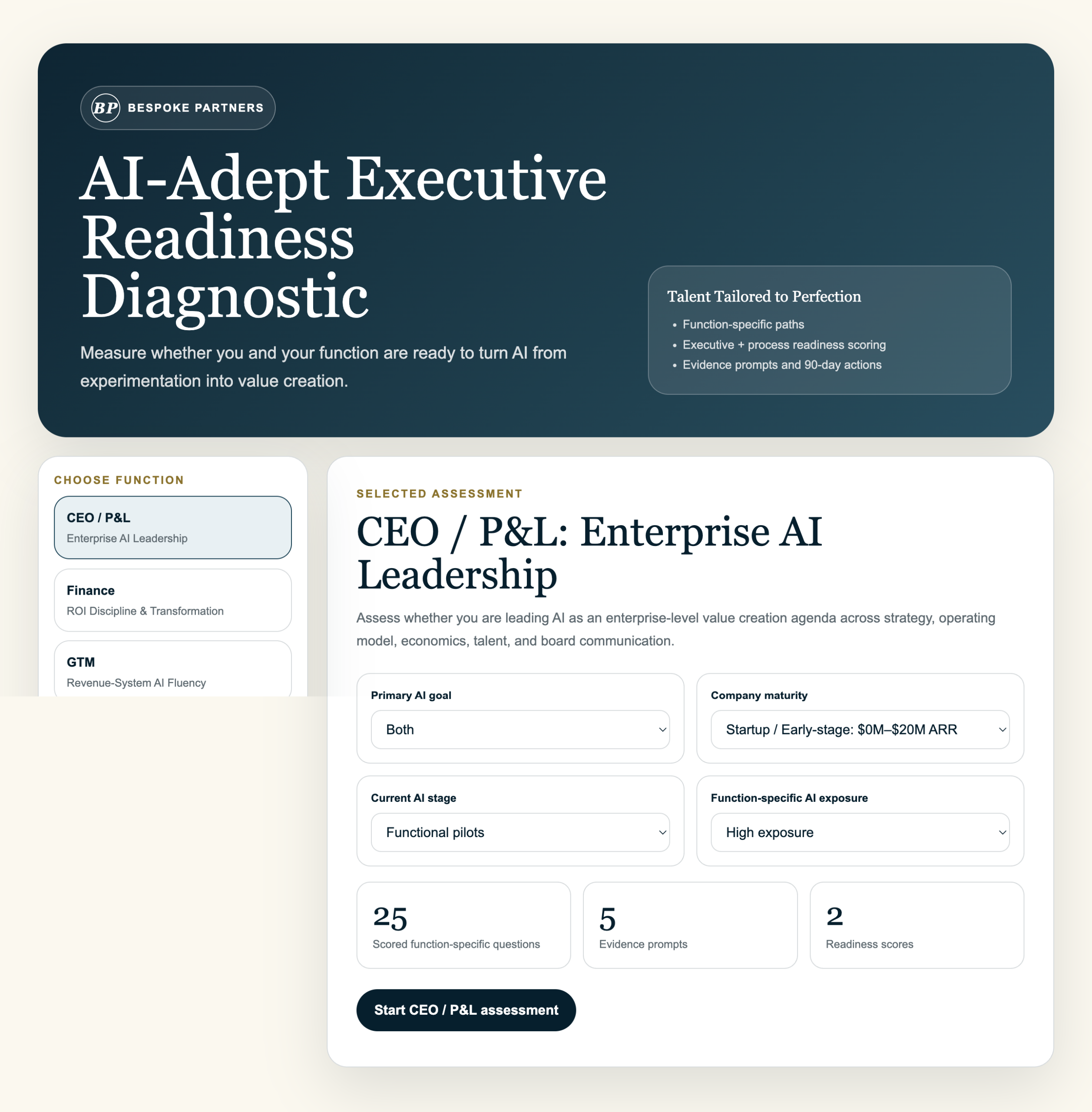 AI Adept Executive Readiness Diagnostic